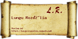 Lungu Rozália névjegykártya